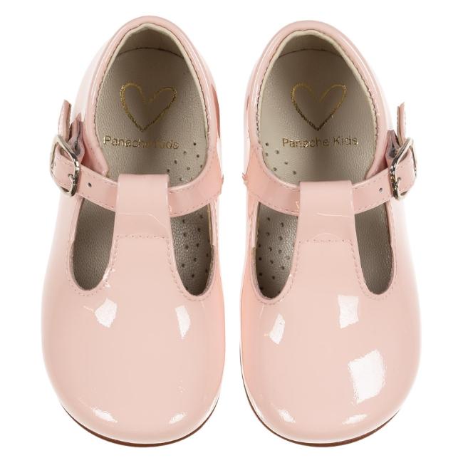 Picture of Panache Toddler T Bar Shoe - Strawberry Pink Patent