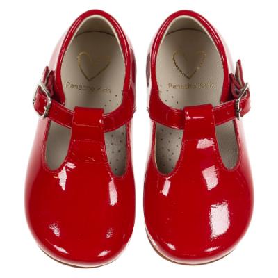 Picture of Panache Toddler T Bar Shoe - Red Patent