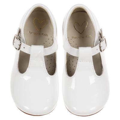 Picture of Panache Toddler T Bar Shoe - White Patent 