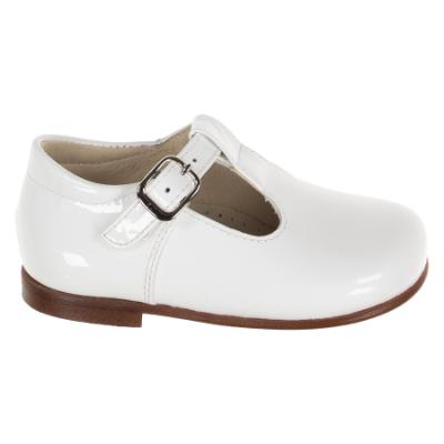 Picture of Panache Toddler T Bar Shoe - White Patent 