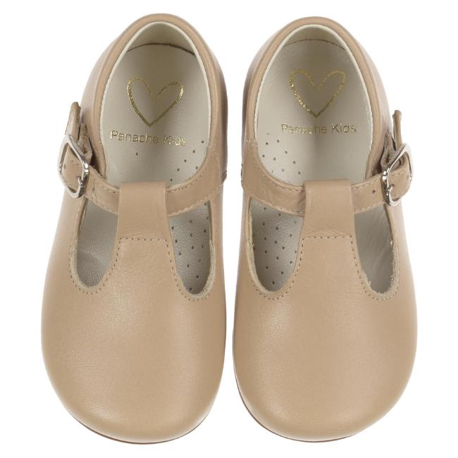 Picture of Panache Toddler T Bar Shoe - Sand Leather