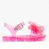 Picture of Lelli Kelly Jenny Tulle & Diamante Flower Glitter Jelly Sandal - Fuxia Pink