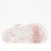 Picture of Lelli Kelly Jenny Tulle & Diamante Flower Glitter Jelly Sandal - Baby Pink