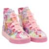 Picture of  Lelli Kelly Unicorn & Flower Garland Mid Canvas  Boot With Inside Zip - White Fantasy 