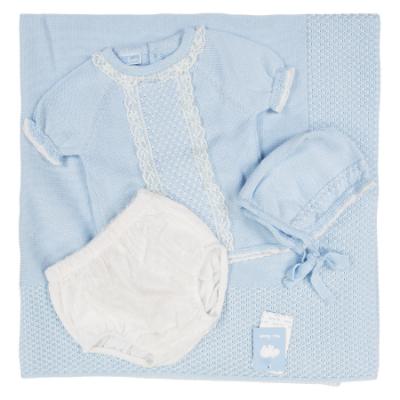 Picture of Mac Ilusion Baby Girl Jam Pant Set X 4 With Shawl - Blue