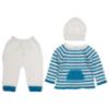 Picture of Mac Ilusion Newborn Baby Boy Set X 3 With Beanie - Turquoise White
