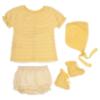Picture of Mac Ilusion Baby Girl Jam Pant Set X 5 With Bonnet - Lemon White