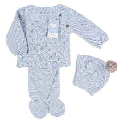 Picture of Mac Ilusion Baby Boys Set X 4 With Shawl - Blue