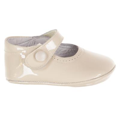 Picture of Panache Baby Shoes Button Front Mary Jane - Beach Cream Patent 