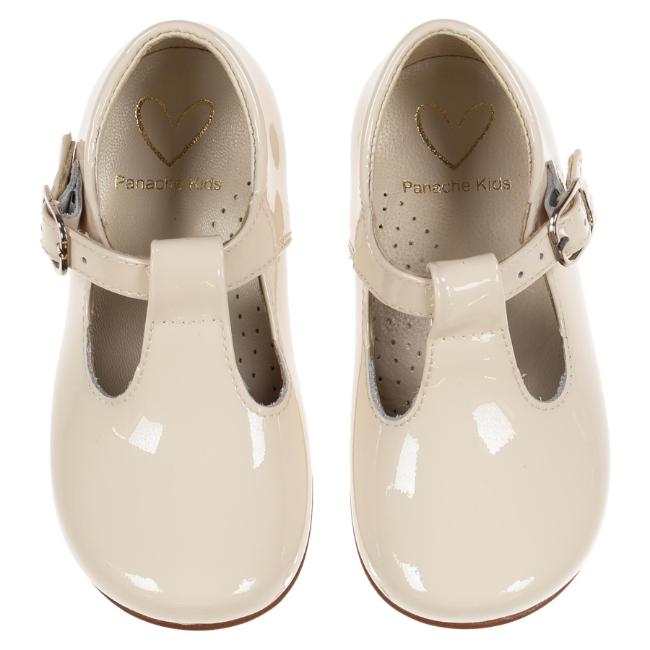 Picture of Panache Toddler T Bar Shoe - Beach Cream Patent