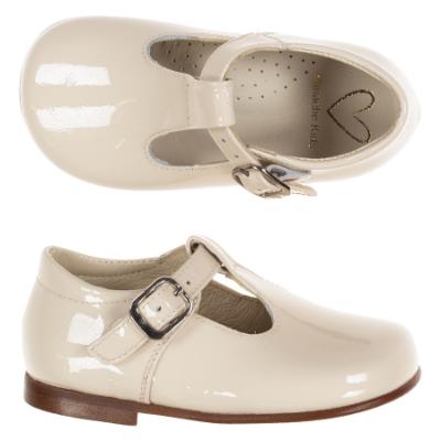 Picture of Panache Toddler T Bar Shoe - Beach Cream Patent