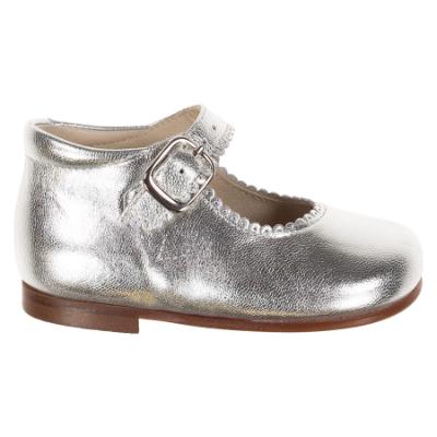 Picture of Panache Baby Girls High Back Shoe - Metallic Silver Leather