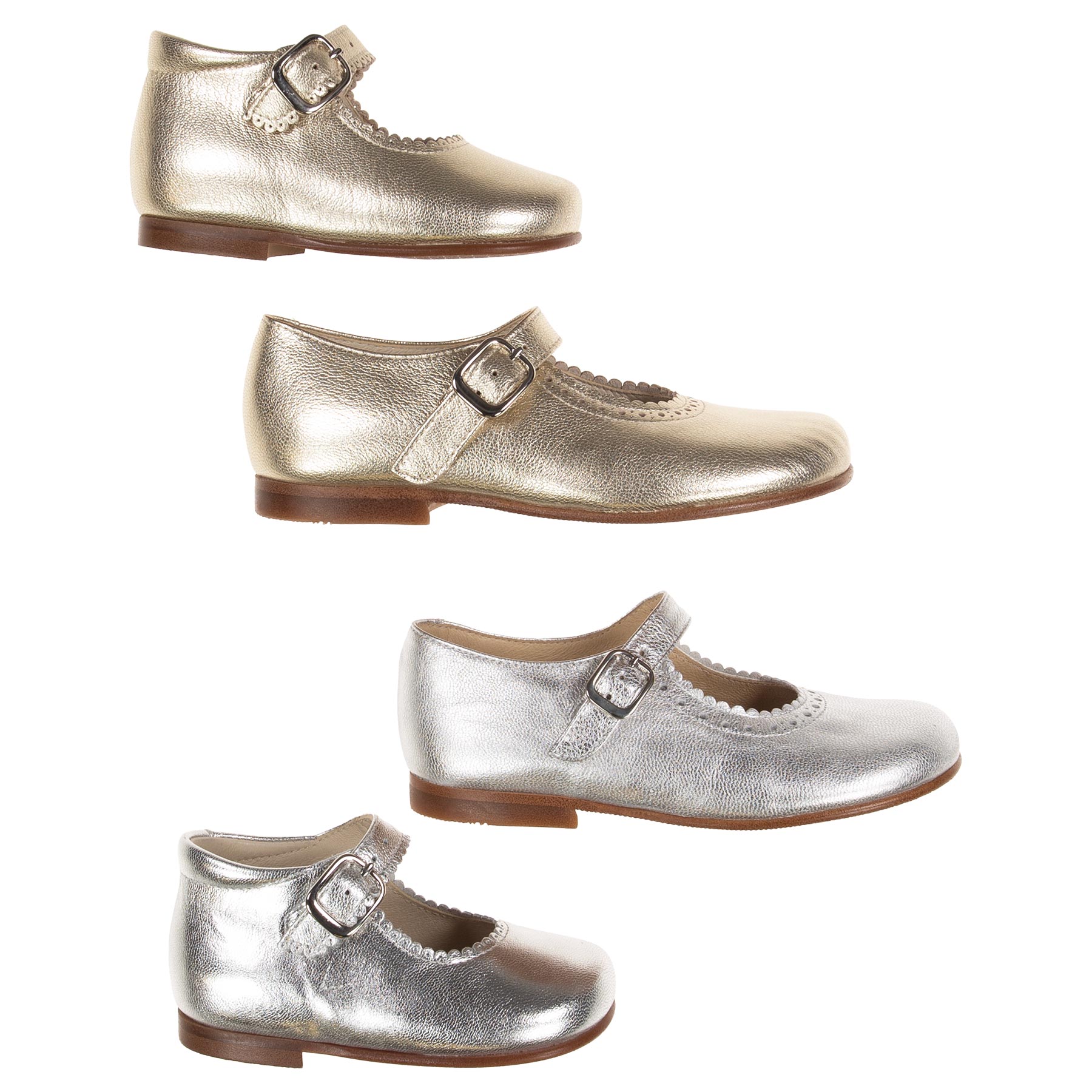 Silver baby dress shoes sales