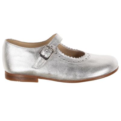 Picture of Panache Girls Mary Jane Shoe - Metalic Silver Leather