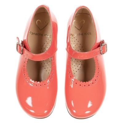 Picture of Panache Girls Mary Jane Shoe -  Coral Pink Patent