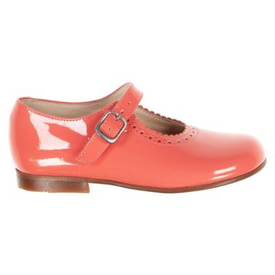 Picture of Panache Girls Mary Jane Shoe -  Coral Pink Patent