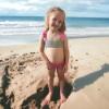 Picture of Sardon Kashmir Girls  Ruffle Bikini Set - Green Fuschia