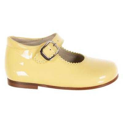 Picture of Panache Baby Girls High Back Shoe - Canary Yellow Patent