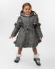 Picture of Caramelo Kids Girls Satin Bow Mary Jane School Shoes - Grey