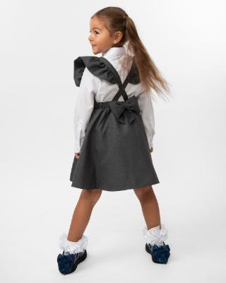 Picture of PRE ORDER Caramelo Kids Girls School Pinafore With Frill - Navy