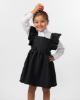 Picture of Caramelo Kids Girls School Pinafore With Frill - Black