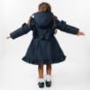 Picture of Caramelo Kids Girls Hooded School Coat With Frill - Navy 