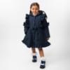 Picture of Caramelo Kids Girls Hooded School Coat With Frill - Navy 