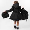 Picture of Caramelo Kids Girls Hooded School Coat With Frill - Black