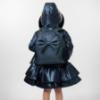 Picture of Caramelo Kids Girls Hooded Quilted School Coat With Bow - Navy