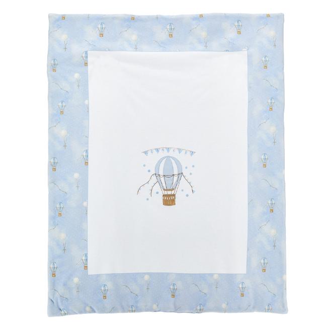 Picture of Monnalisa Bebe Boys Hot Air Balloon Blanket - Blue