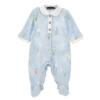 Picture of Monnalisa Bebe Boys Hot Air Balloon AOP Babygrow - Blue