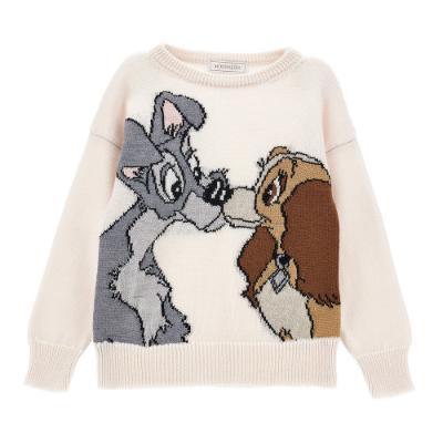 Picture of Monnalisa Girls Lady & The Tramp Knitted Sweater - Beige