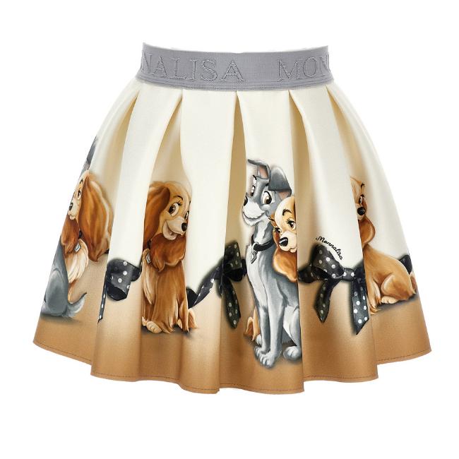 Picture of Monnalisa Girls Lady & The Tramp Skirt - Cream