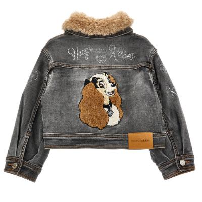 Picture of Monnalisa Girls Lady & The Tramp Denim Jacket - Black