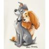 Picture of Monnalisa Girls Lady & The Tramp Jersey & Tulle Dress - Cream