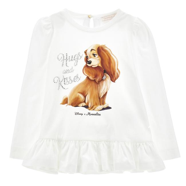 Picture of Monnalisa Girls Lady & The Tramp London Tunic Top - Cream