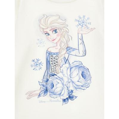Picture of PRE-ORDER Monnalisa Girls Frozen Drop Waist Dress - Ivory
