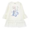 Picture of Monnalisa Girls Frozen Drop Waist Dress - Ivory