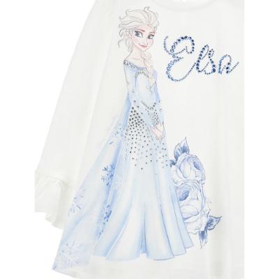 Picture of PRE-ORDER Monnalisa Girls Frozen Elsa Tunic - Ivory