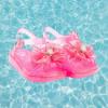 Picture of Lelli Kelly Jenny Tulle & Diamante Flower Glitter Jelly Sandal - Fuxia Pink