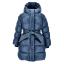 Picture of Monnalisa Girls Belted Puffer Coat - Dark Blue