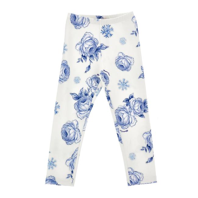 Picture of Monnalisa Girls Frozen Roses Leggings - Ivory