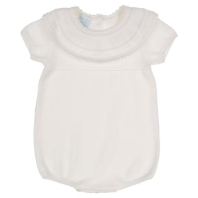Picture of Granlei Baby Girls Summer Knit Romper - White
