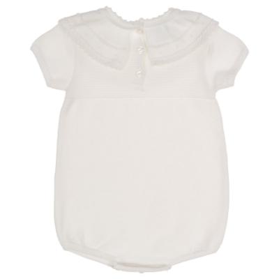 Picture of Granlei Baby Girls Summer Knit Romper - White