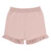 Picture of Granlei  Girls Summer Knit Ruffle Tulle Shorts Set - Dusky Pink White