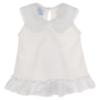 Picture of Granlei  Girls Summer Knit Plumetti Ruffle tunic Shorts Set - White White