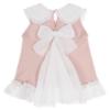 Picture of Granlei  Girls Summer Knit Plumetti Ruffle tunic Shorts Set - Dusky Pink White