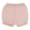 Picture of Granlei  Girls Summer Knit Plumetti Ruffle tunic Shorts Set - Dusky Pink White