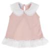 Picture of Granlei  Girls Summer Knit Plumetti Ruffle tunic Shorts Set - Dusky Pink White
