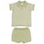 Picture of Granlei  Boys Summer Knit Polo Top & Shorts Set - Sage Green
